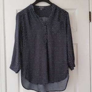 Market & Spruce 3/4 sleeve polka dot blouse
